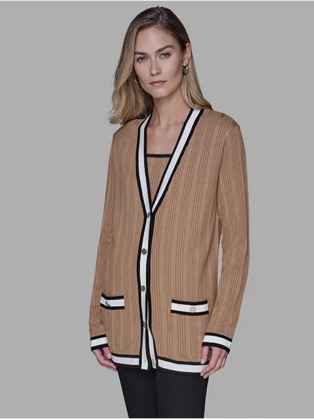Beige Cardigan Karl Lagerfeld size L great condition